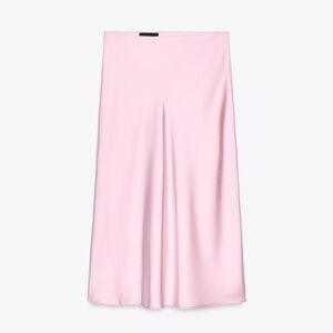 Zara Satin Effect Midi Skirt NWT